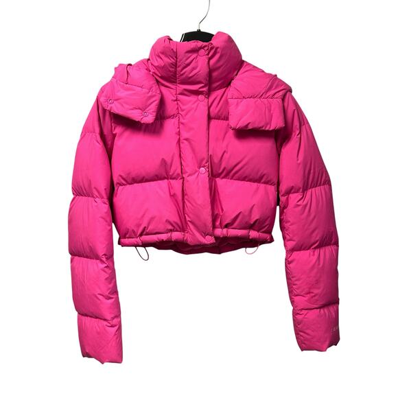 Lululemon Sonic Pink Wunder Puff Cropped Jacket Womens 2 AS IS FLAWED - Picture 2 of 14